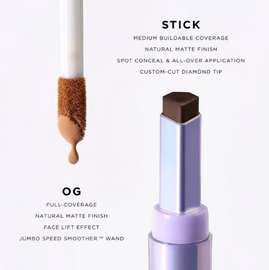 💜Luxgloe Shape Tape Concealer Duo – Brighten, Lift & Conceal + Free Pro Brush