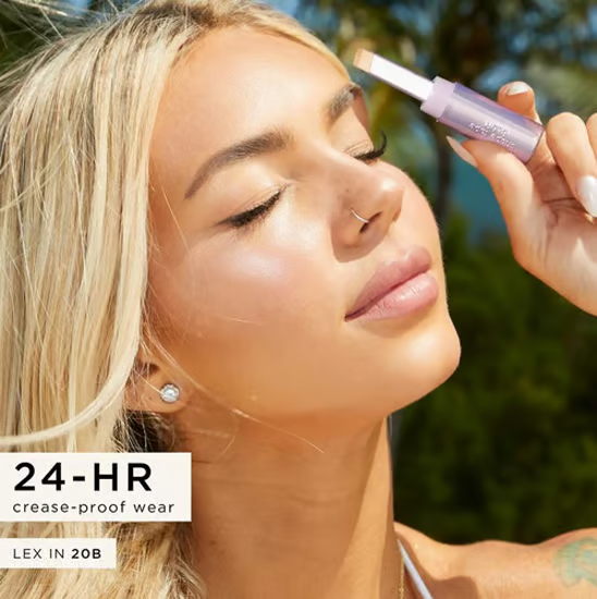 💜Luxgloe Shape Tape Concealer Duo – Brighten, Lift & Conceal + Free Pro Brush
