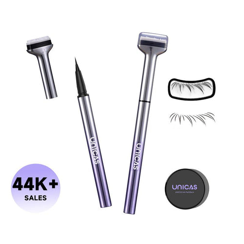 Unicas Lower Eyelash Stamp 2-in-1 Eye Makeup Tool with Waterproof Ink
