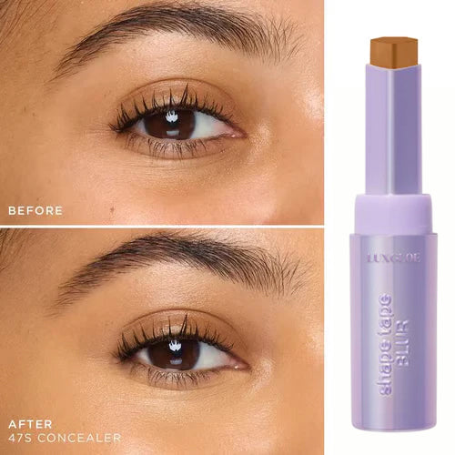 💜Luxgloe Shape Tape Concealer Duo – Brighten, Lift & Conceal + Free Pro Brush