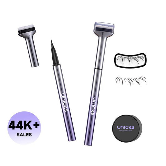 Unicas Lower Eyelash Stamp 2-in-1 Eye Makeup Tool with Waterproof Ink