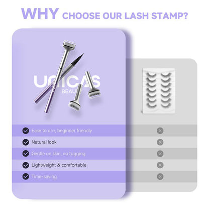 Unicas Lower Eyelash Stamp 2-in-1 Eye Makeup Tool with Waterproof Ink